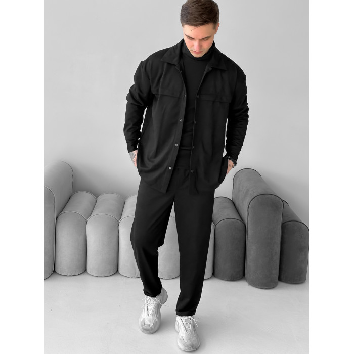 Замшевий oversize костюм