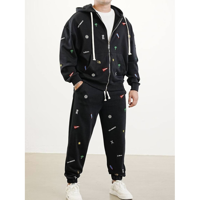 Oversize костюм з вишивкою