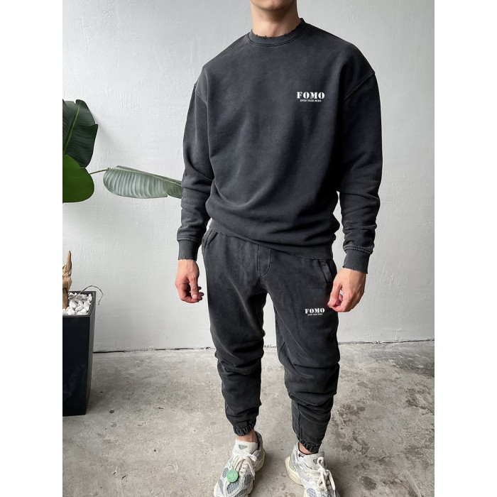 Oversize костюм з вивареної тканини