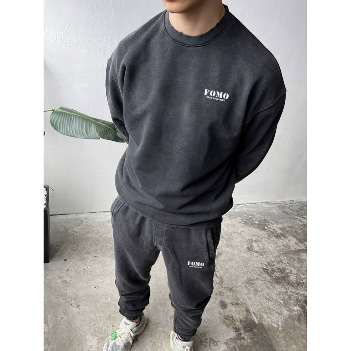 Oversize костюм з вивареної тканини
