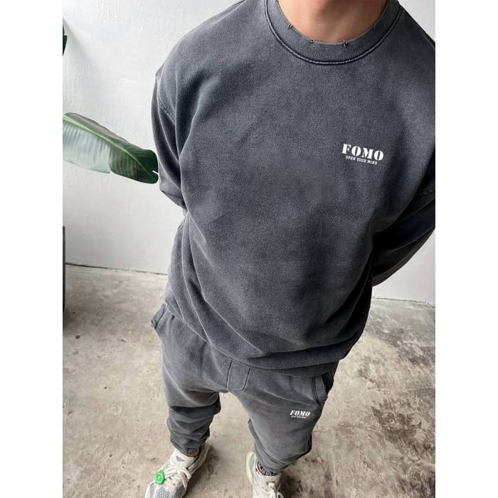 Oversize костюм з вивареної тканини