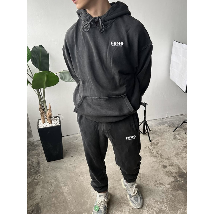 Oversize костюм з вивареної тканини