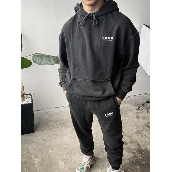 Oversize костюм з вивареної тканини