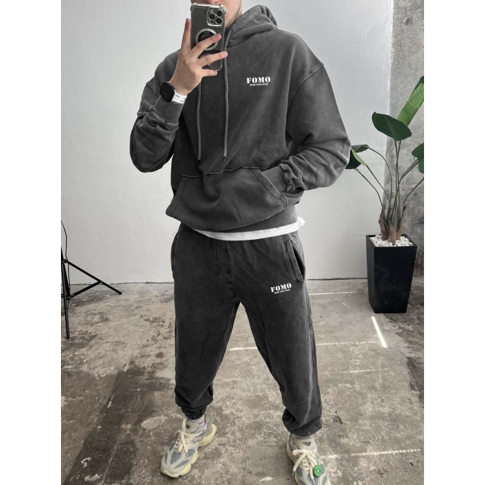 Oversize костюм з вивареної тканини