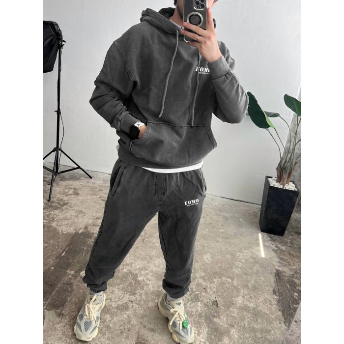 Oversize костюм з вивареної тканини