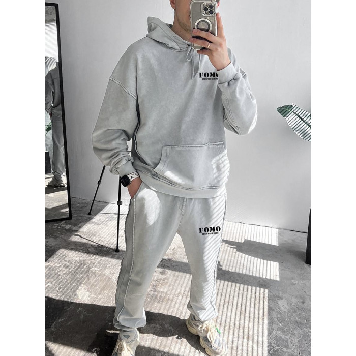 Oversize костюм з вивареної тканини