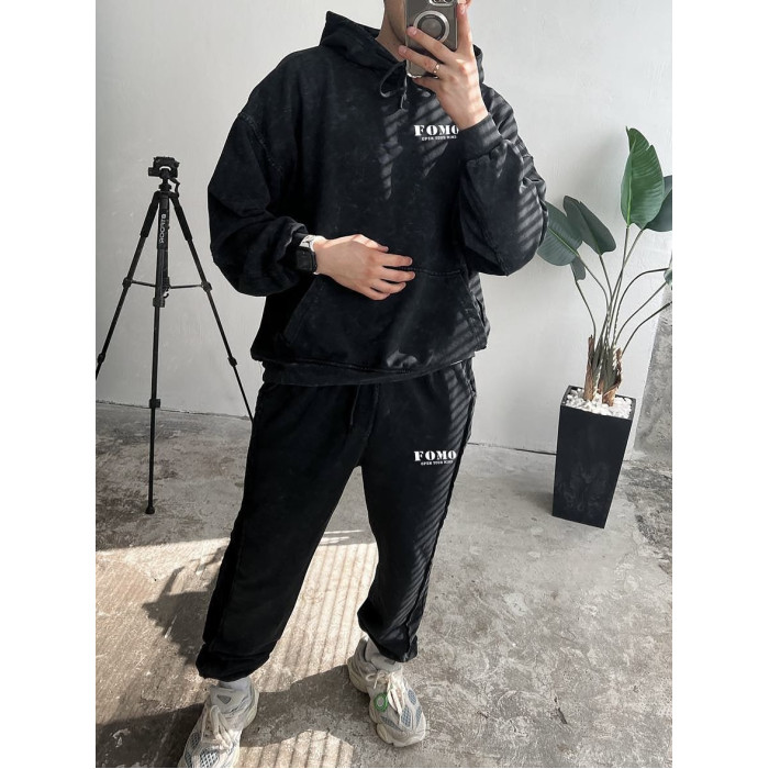 Oversize костюм з вивареної тканини
