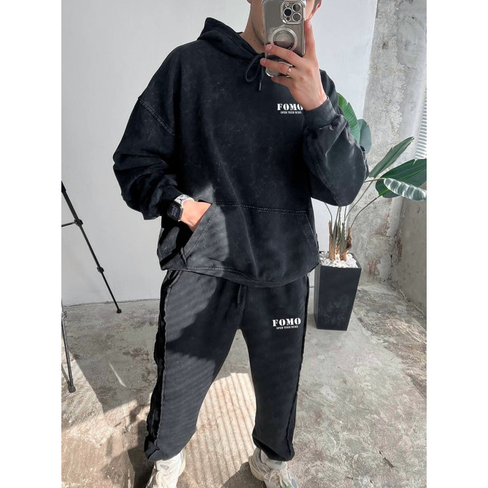 Oversize костюм з вивареної тканини