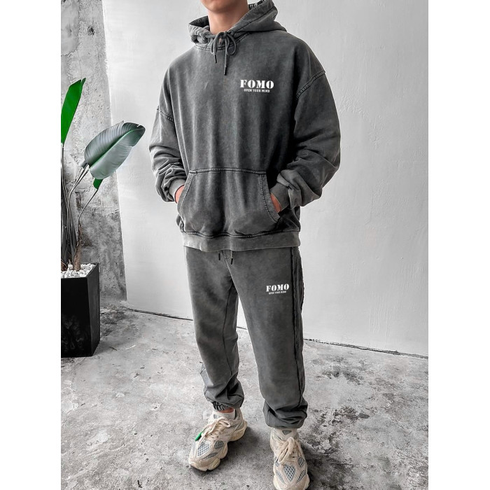 Oversize костюм з вивареної тканини