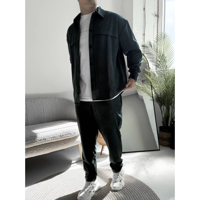 Замшевий oversize костюм