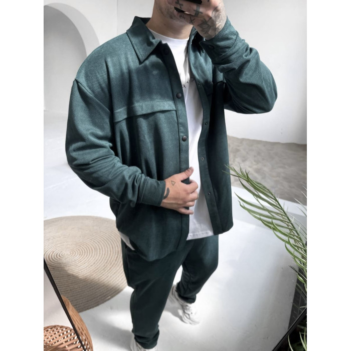 Замшевий oversize костюм
