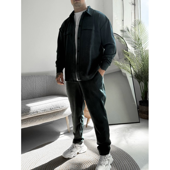 Замшевий oversize костюм