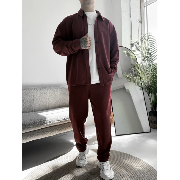Замшевий oversize костюм