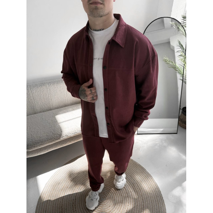 Замшевий oversize костюм