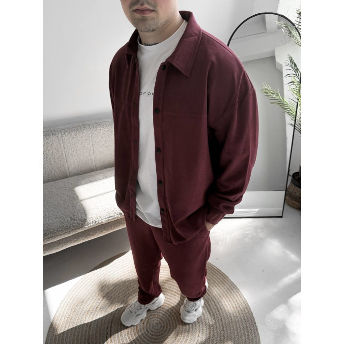 Замшевий oversize костюм