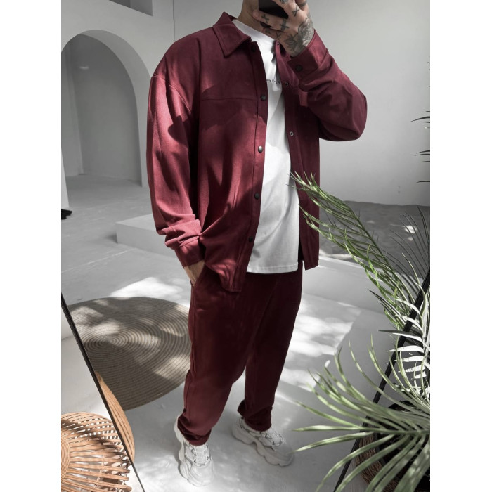 Замшевий oversize костюм