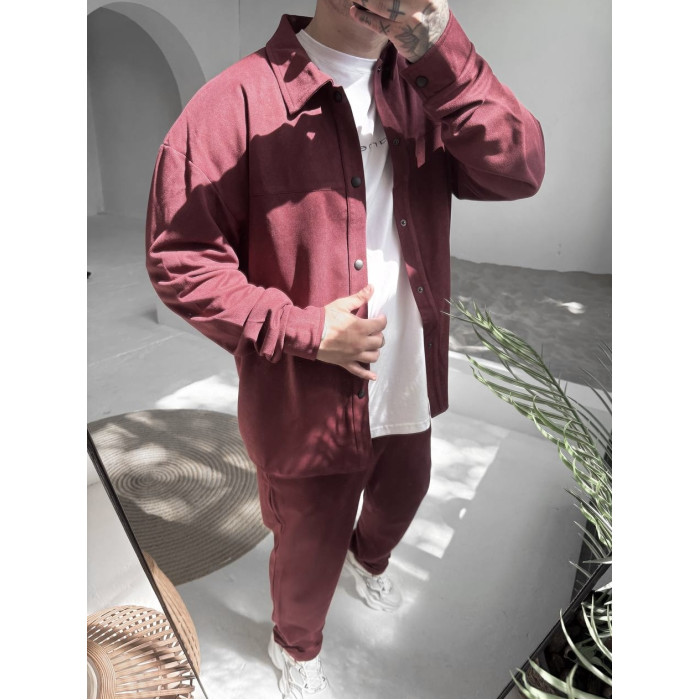 Замшевий oversize костюм