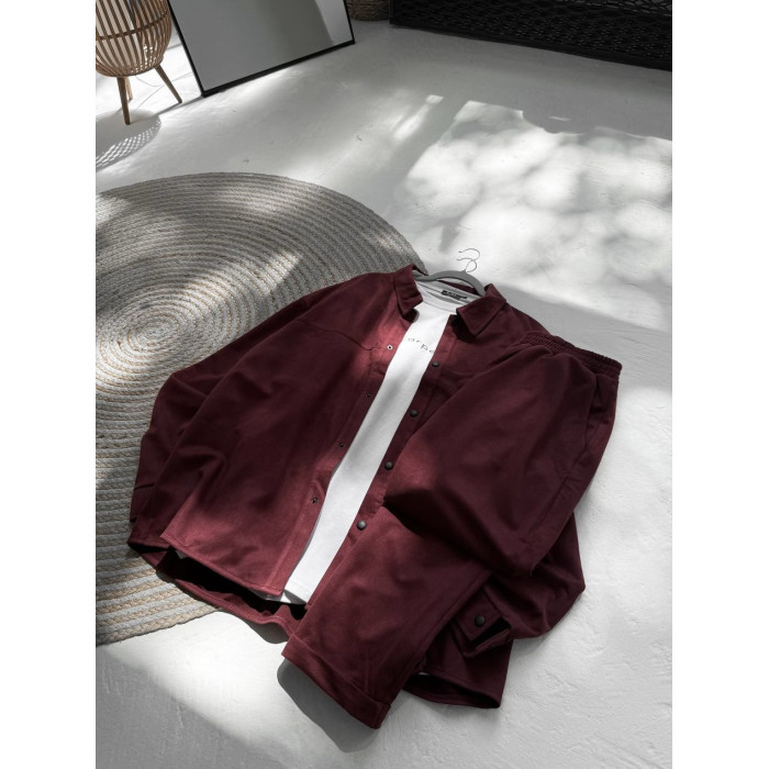 Замшевий oversize костюм