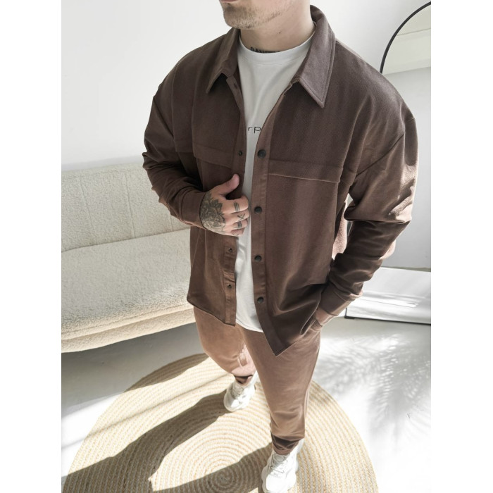 Замшевий oversize костюм