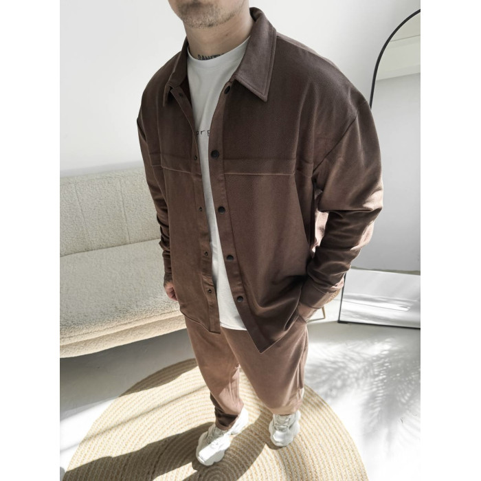 Замшевий oversize костюм