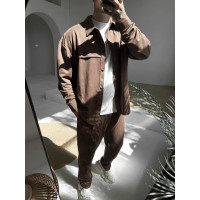 Замшевий oversize костюм