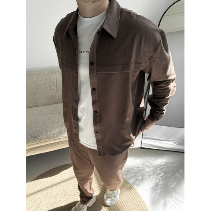 Замшевий oversize костюм
