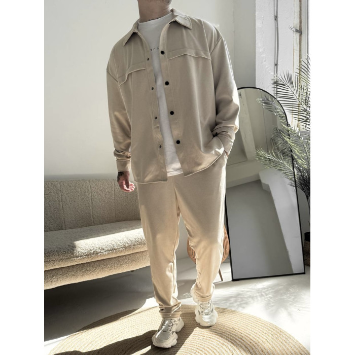 Замшевий oversize костюм
