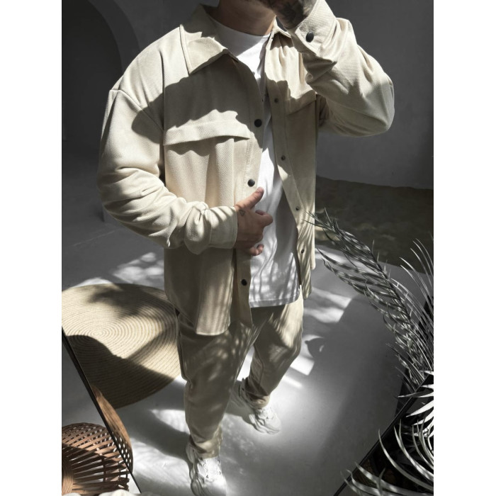 Замшевий oversize костюм