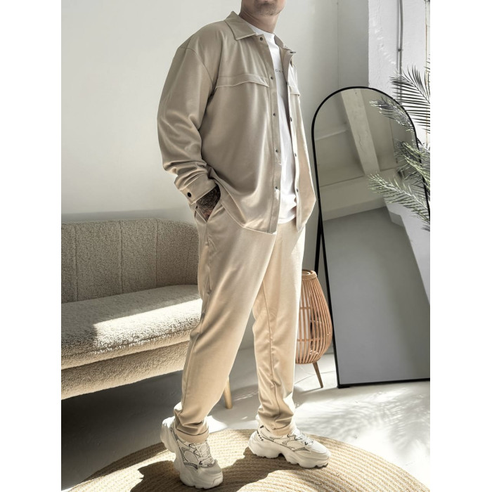 Замшевий oversize костюм