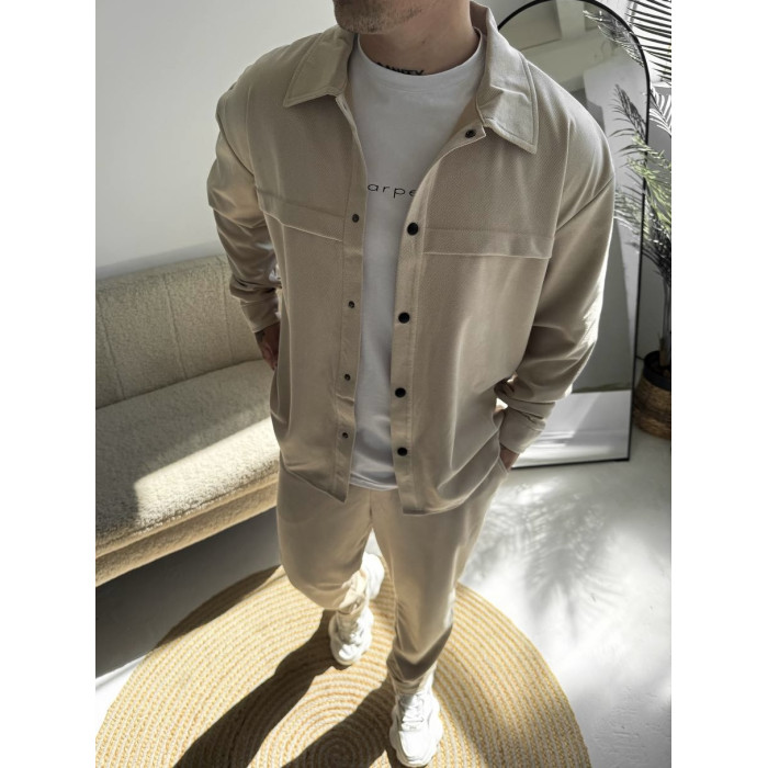 Замшевий oversize костюм