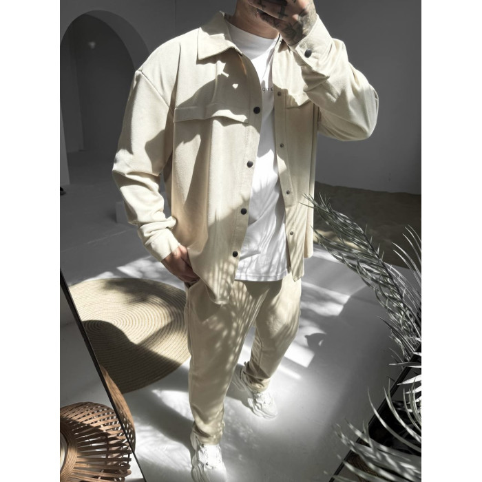 Замшевий oversize костюм