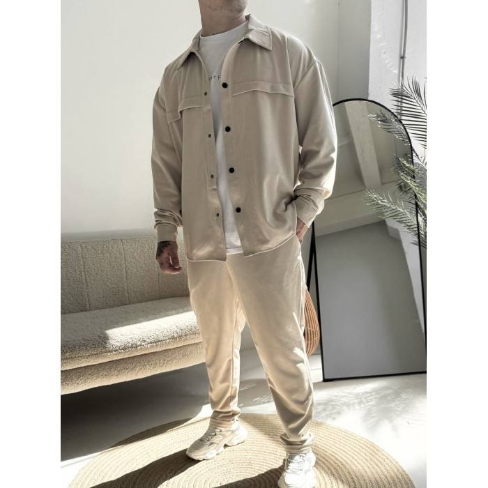 Замшевий oversize костюм