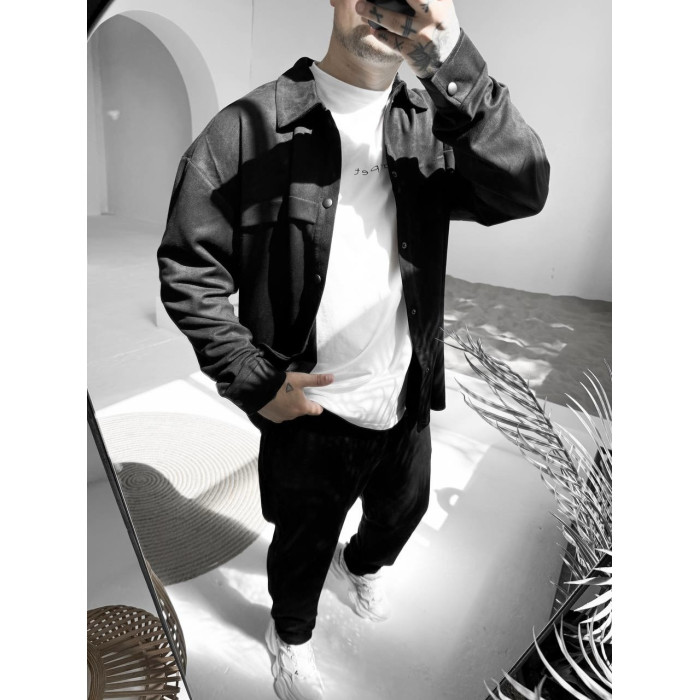 Замшевий oversize костюм