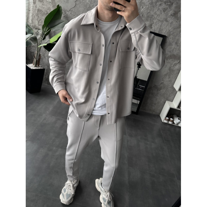 Oversize костюм з накладними кишенями