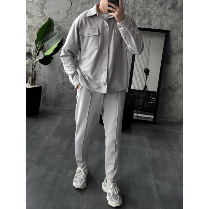 Oversize костюм з накладними кишенями