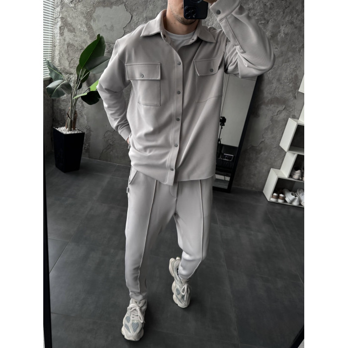 Oversize костюм з накладними кишенями