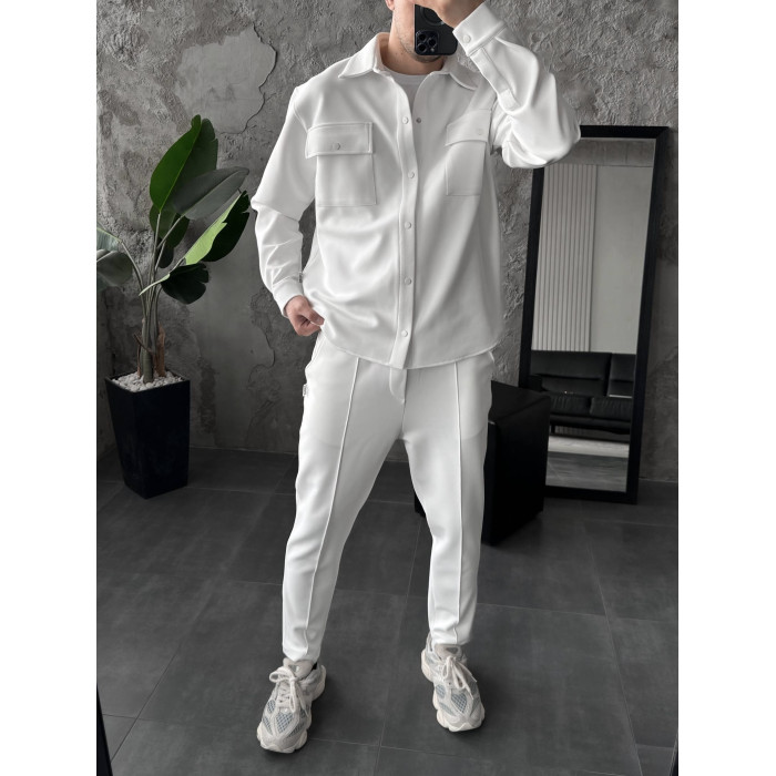 Oversize костюм з накладними кишенями