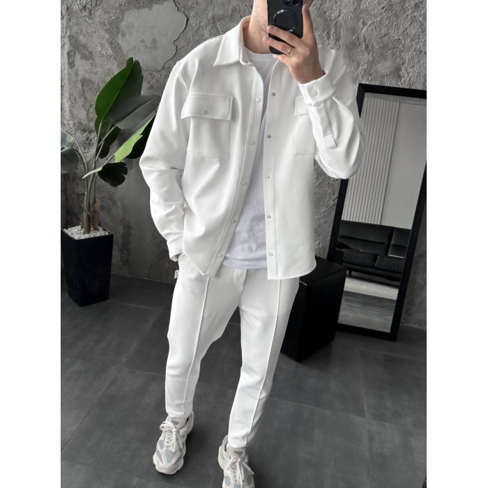 Oversize костюм з накладними кишенями
