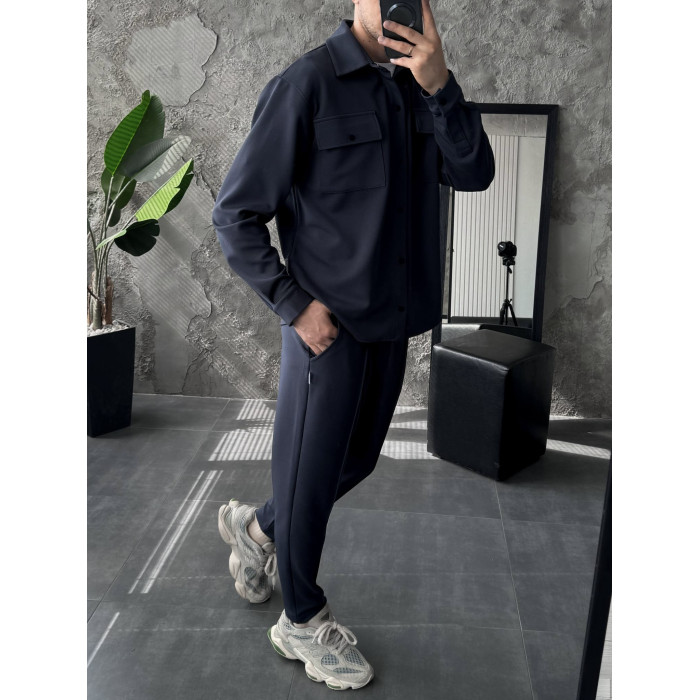 Oversize костюм з накладними кишенями