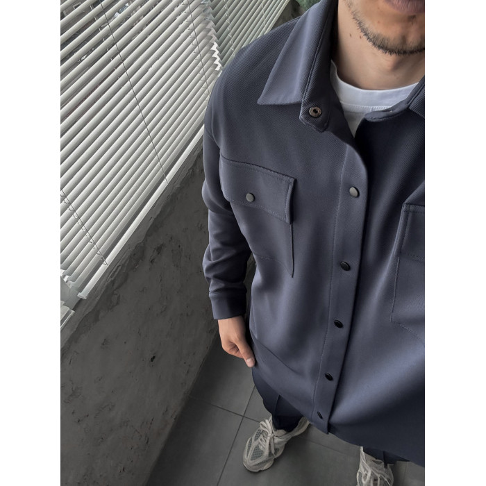 Oversize костюм з накладними кишенями