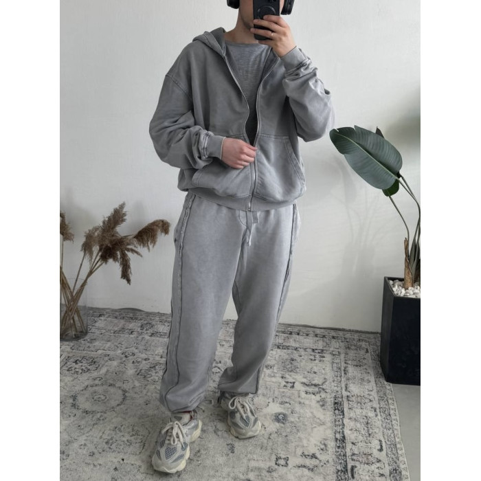 Oversize костюм з вивареної тканини