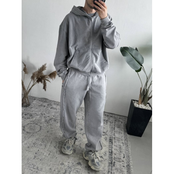 Oversize костюм з вивареної тканини