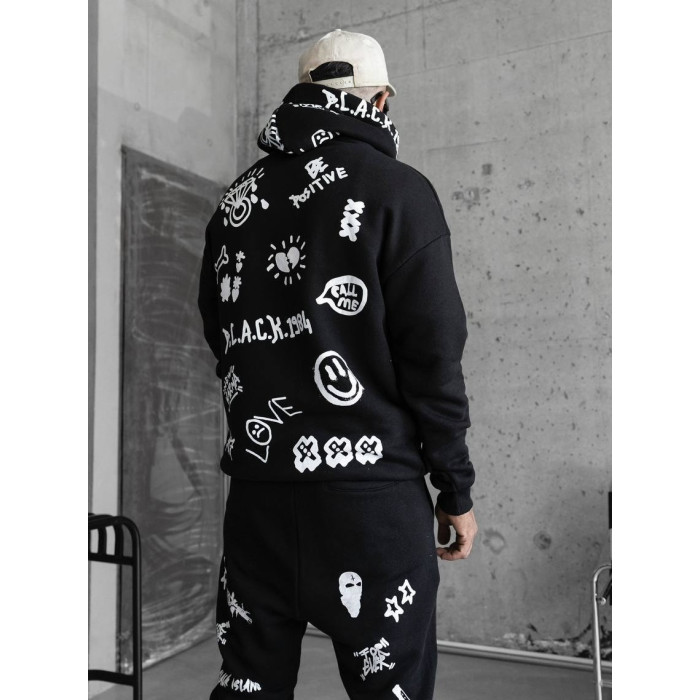 Oversize костюм з принтом