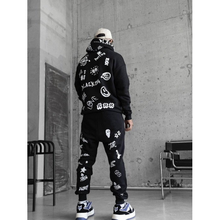 Oversize костюм з принтом