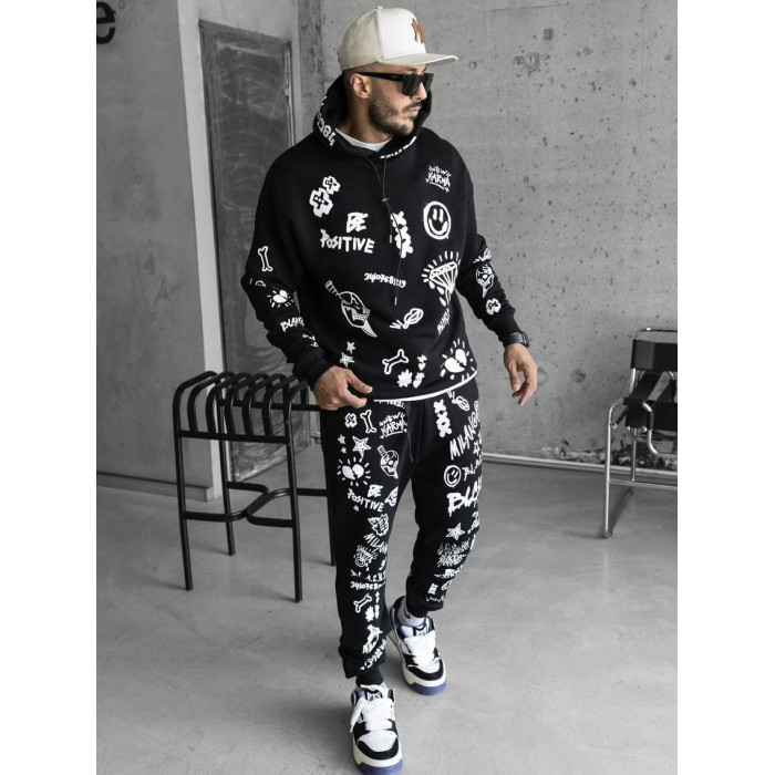 Oversize костюм з принтом