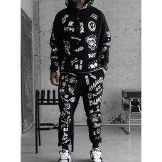 Oversize костюм з принтом