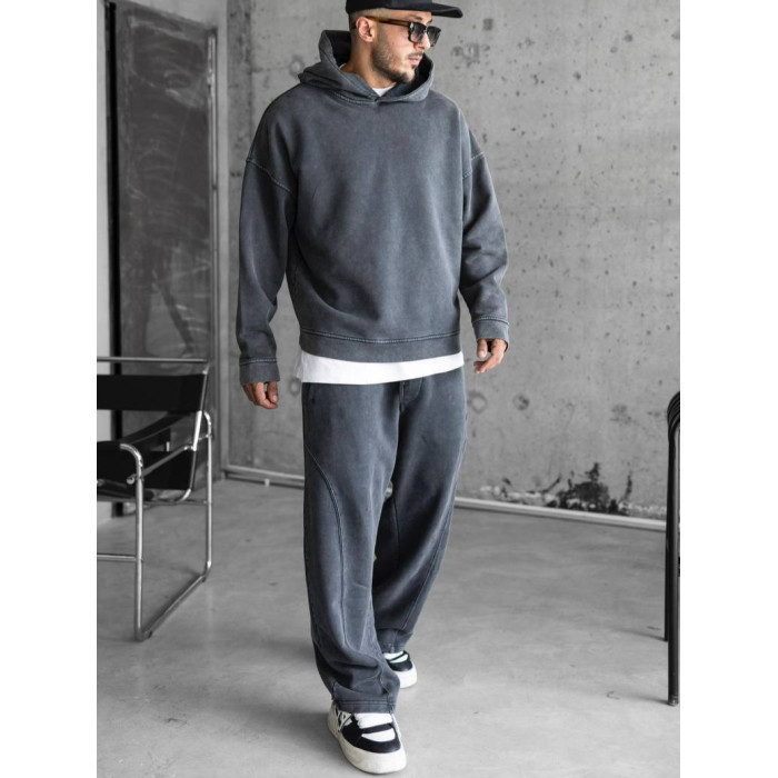 Oversize костюм з вивареної тканини