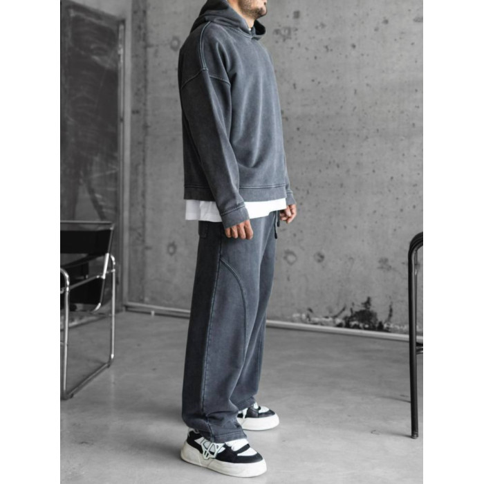 Oversize костюм з вивареної тканини