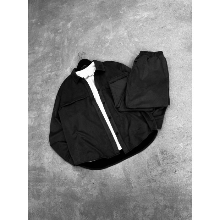 Замшевий oversize костюм
