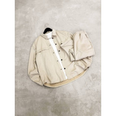 Замшевий oversize костюм